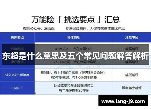 东超是什么意思及五个常见问题解答解析 东超是什么意思及五个常见问题解答解析